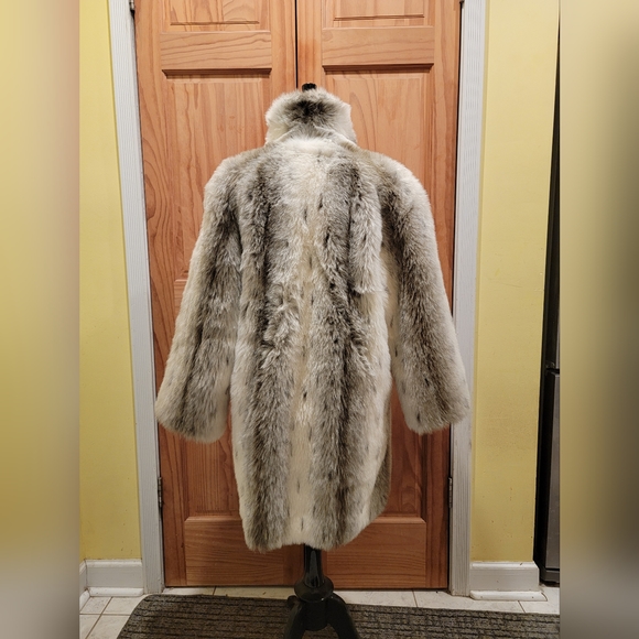 J. Percy For Marvin Richards FAUX fur Snow Leopard/Lynx - Picture 2 of 16